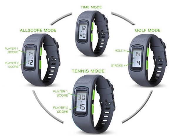 Scoreband PLAY Digital Scorekeeping Watch with 4 Modes for Golf, Tennis, Pickleball and Other Sports One Size Fits All