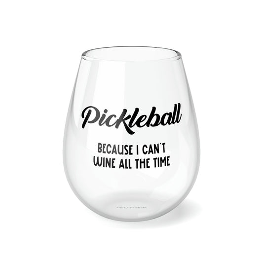 Funny Pickleball Wine Glass, Cute Pickleball Tumbler Gift, Pickleball Stemless Wine Tumbler Present, Pickleball Mug Cup, Pickleball Bar Gift